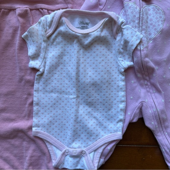 Carters & Little Me Pink and White NB Bundle - Picture 4 of 9